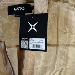 GTSQ Metallic Gold Bomber Jacket